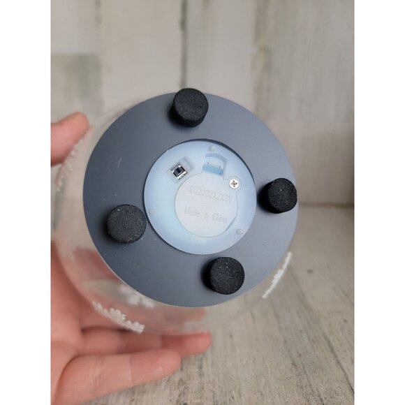 Santa ball light up snowball glass ornament Xmas glitter - Picture 7 of 8